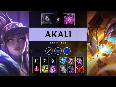 Akali Mid vs Vel'Koz - EUW Diamond Patch 25.19