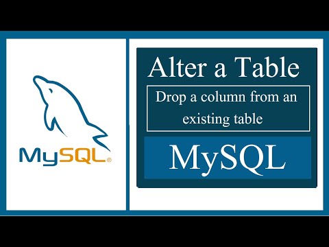 How to alter and drop a column from the existing table in MySQL | Alter a Table in MySQL