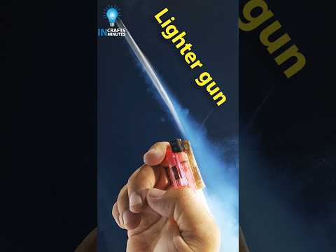 How to Make Amazing Lighter Gun #shorts #trick #diy #craft #youtubehighfive