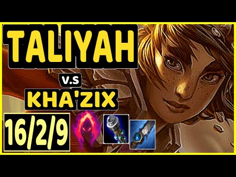 LODIK (TALIYAH) vs KHA'ZIX - 16/2/9 KDA JUNGLE GAMEPLAY - EUW Ranked DIAMOND