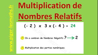 Math 4ème : La Multiplication et les Nombres Relatifs ( Le Calcul Numérique )