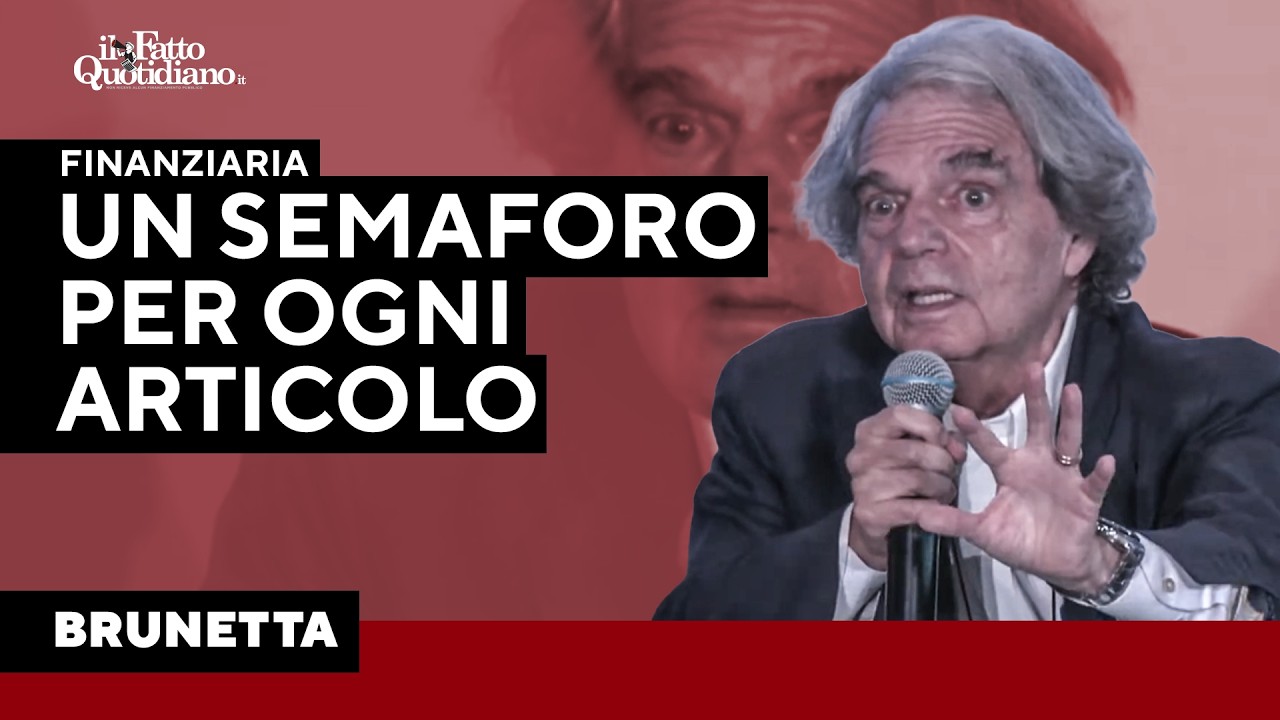 Legge finanziaria, Brunetta inventa i “semafori” per le norme: “Rosso alle misure contro i giovani”