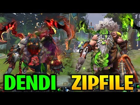 DENDI & ZIPFILE PUDGE OFFLANE: RED & GREEN ARCANA Dota 2