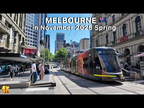 Melbourne Australia First Day of November 2025 City Walk 4K Video