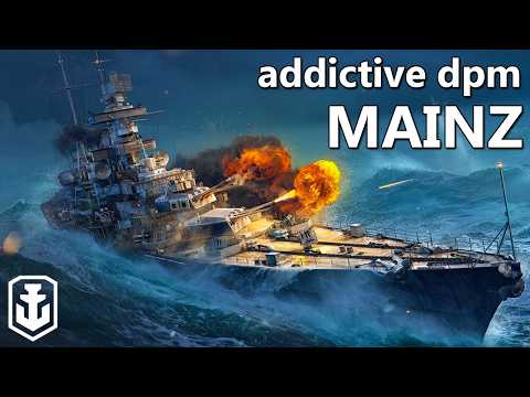 Insane DPM for a Tier 8 - Mainz in 2025 (World of Warships)