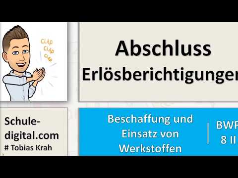 BwR 8 II   Abschluss Erlösberichtigungen (Unterkonto)