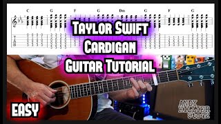Taylor Swift Cardigan Guitar Tutorial Lesson with TAB