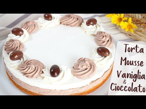 TORTA MOUSSE VANIGLIA E CIOCCOLATO Ricetta Facile - Fatto in casa da Benedetta