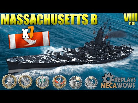 Massachusetts B 7 Kills & 149k Damage | World of Warships Gameplay 4k