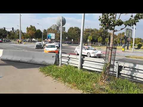 Kružna trka Ušće 2020. - gužva na prvoj levoj