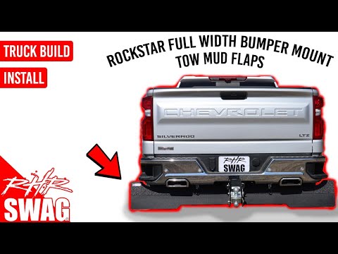 Rockstar Full Width Bumper Mount Tow Mud Flaps Install - 2021 Chevy Silverado Truck Build
