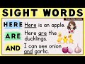 LET'S READ! | SIGHT WORDS SENTENCES | HERE, ARE, AND | PRACTICE READING ENGLISH | TEACHING MAMA