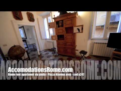 Rome Campo de Fiori 2bdr apartment rent via Giulia (a247)
