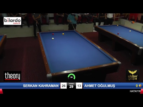 SERKAN KAHRAMAN & AHMET OĞULMUŞ Bilardo Maçı - HATAYIN ANVATANA KATILIŞ KUPASI-1. Tur