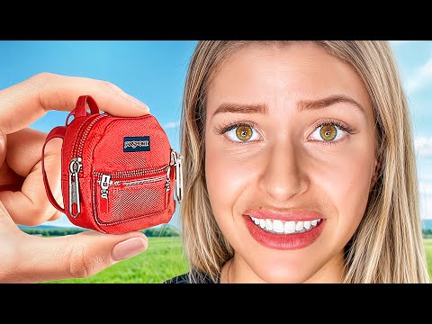 24 HORAS SOBREVIVENDO COM A MENOR MOCHILA DO MUNDO !!