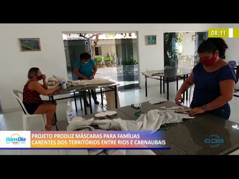 Projeto produz máscaras para famílias carentes de territórios entre rios e carnaubais 15 01 2021
