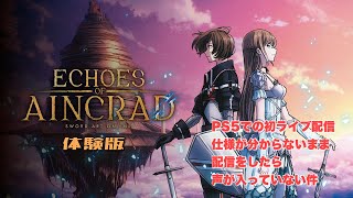 ウワサのSAOの新ゲームの体験版を遊びます。