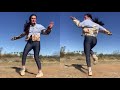 Grey Spandex Dusted Leggings Shuffle Dancing