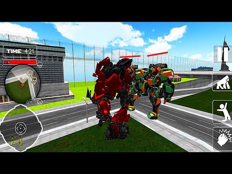 Futuristic Robot Gorilla Transform Attack City - Android Gameplay