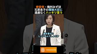 参政党・梅村みずほ 石原息子の環境大臣に遠慮なくハッキリ言う #政治 #ニュース #参政党 #神谷宗幣 #高市政権