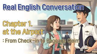 At the Airport English✈️-Check-in to Baggage Claim // Easy English for Beginner