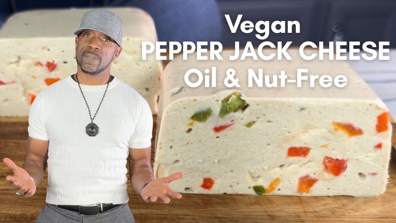 Vegan Pepper Jack Cheese Cheese - Oil & Nut-Free!