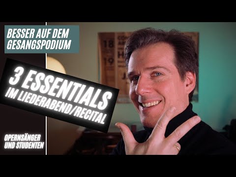 Besser auf dem Podium - Liederabend und Recital -Podiumsetikette
