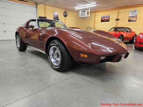 1976 Dark Red Corvette T Top Stingray For Sale Video