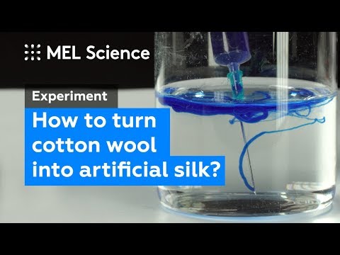 How to make silk from cotton wool ("Artificial silk" experiment)