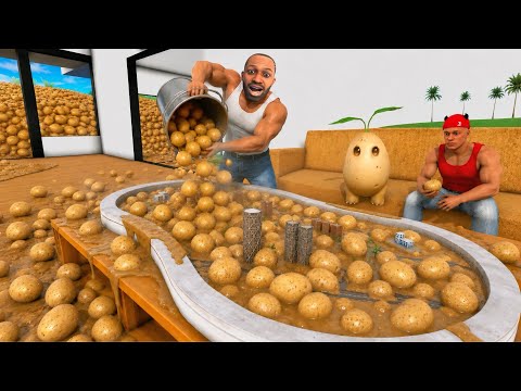 Franklin Found Tiny Potato City & Control Entire City in Indian Bike Driving 3D