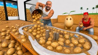 Franklin Found Tiny Potato City & Control Entire City in Indian Bike Driving 3D