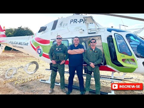 Águia 02 em apoio SAMU em transporte aeromédico em São João Batista SC 