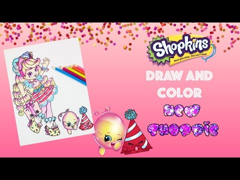 DIY New Party themed Shoppie Doll Drawing Speed Drawing and Color Video
