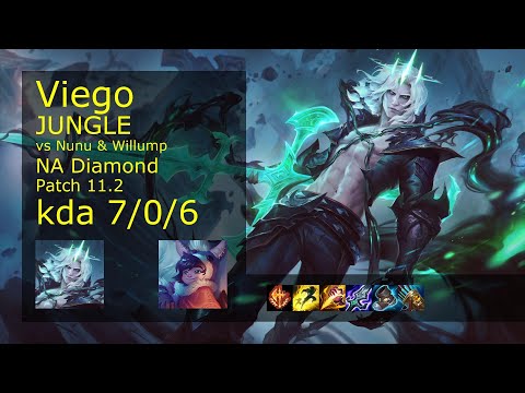 Viego vs Nunu & Willump Jungle - NA Diamond 7/0/6 Patch 11.2 Gameplay