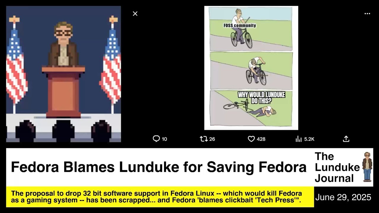 Fedora Blames Lunduke for Saving Fedora