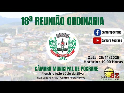 18ª Reunião Ordinária da Câmara Municipal de Pocrane da 23ª Legislativa