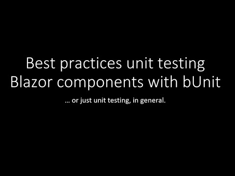 Best practices unit testing Blazor components with bUnit - Egil Hansen - NDC Oslo 2021