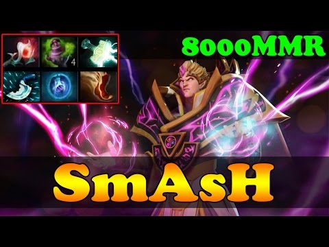Dota 2 - SmAsH 8000 MMR Plays Invoker Vol 6 - Ranked Match Gameplay!