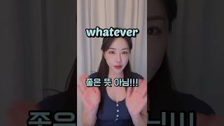 Whatever 함부로 쓰지마세요!