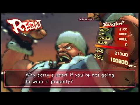 Super Street Fighter IV AE 2012 Zangief Arcade Mode at the Hardest Setting, All Huds off.