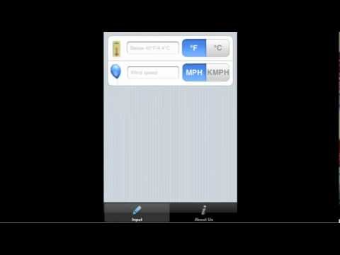 Wind-Chill Index iOS App Video