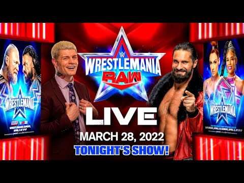 WrestleMania RAW - WWE RAW WrestleMania 38 Go-Home 28 March 2022 - WWE RAW 03/28/2022 Live #WWERAW