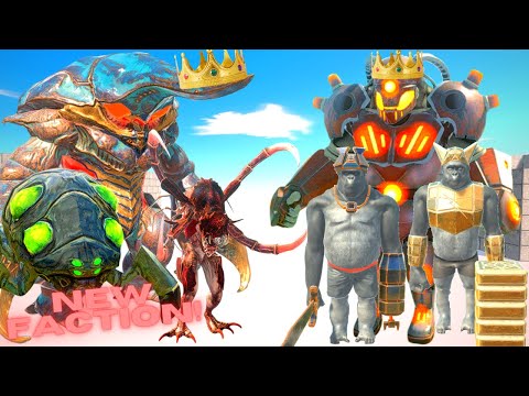 **NEW** KING RANTHORN & ALIENS VS KING GORO & PRIMATES - ANIMAL REVOLT BATTLE SIMULATOR