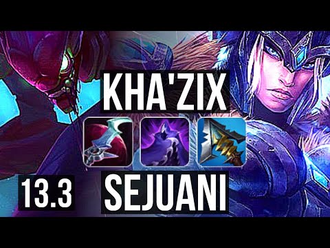 KHA'ZIX vs SEJUANI (JNG) | 4.0M mastery, 14/2/8, 600+ games, Godlike | EUW Diamond | 13.3