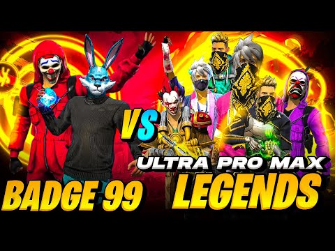 Badge99 Vs 6 Pro Players | New Custom Room - Garena Free Fire