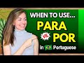What is the Difference Between PARA and POR in Brazilian Portuguese? | with QUIZ!  #plainportuguese