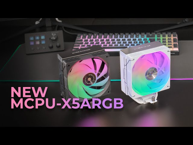 Refroidisseur CPU Mars Gaming Mcpu-x5argb 280 W TDP 5 caloducs HCT PWM Ventilateur Oui Argb 120 mm Blanc video
