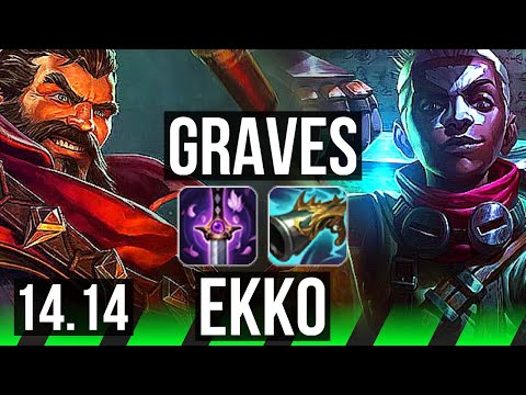 GRAVES vs EKKO (JGL) | 9/1/2, Godlike, 500+ games | VN Master | 14.14