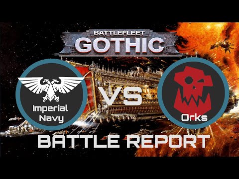 Battlefleet Gothic Battle Report | Imperial Navy vs Orks | Beginner Friendly Cruiser Clash | ep 1