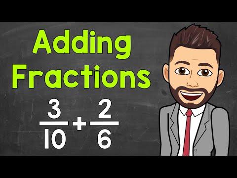 Part of a video titled Adding Fractions with Unlike Denominators | Math with Mr. J